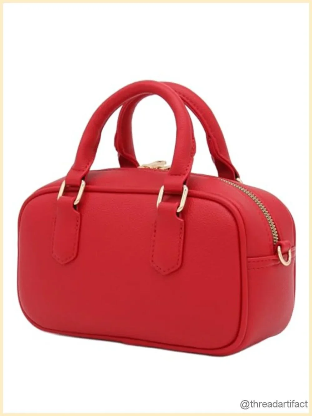 Mini PU Leather Satchel Crossbody Purse Top Handle Bag
